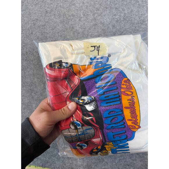 VINTAGE 1996 NSRA Street Rod Nationals Shirt Mens XL White Cars Short Sleeve Tee - Picture 8 of 8